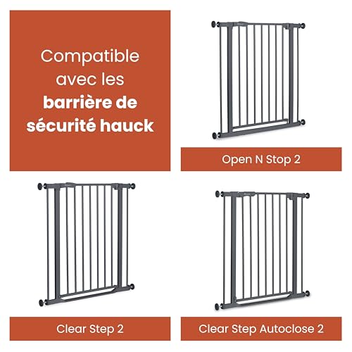 hauck Extension 21 cm pour Barrière de Sécurité Enfant, Dark Grey – vue 3
