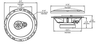 Rockford Fosgate Prime R165X3 6.5" 3-Way Full Range Coaxial Speakers (Pair)