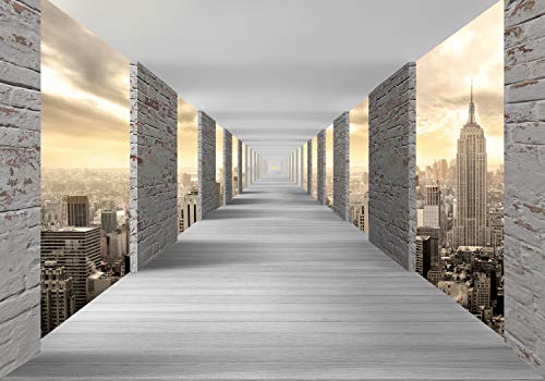 Wandmotiv24 Foto Murale New York 3D L 300 x 210 cm...