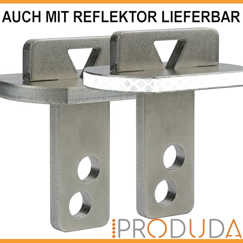 PRODUDA Anhängerschloss Diebstahlschutz Diebstahlsicherung für LKW Anhänger Zugöse 40mm bis 50mm Edelstahl zusammensteckbar ohne Schloss, 2 Stück