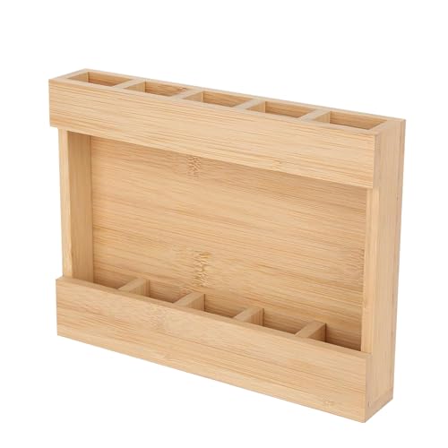 Imagen de Porta Sorbetes de Pared Contenedor de Utensilios de Madera con Adhesivo Dispensador De Pajitas De Madera Con Adhesivo