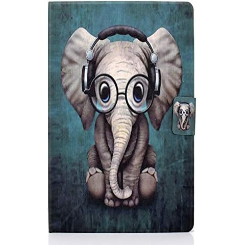 Bspring Case Compatible with Lenovo Tab M10 HD (2 Gen) 10.1" TB-X306X/TB-X306F, Ultra Thin Case with Stand Function Auto Sleep Wake Up Function Slim PU Protective Case,Elephant Cover
