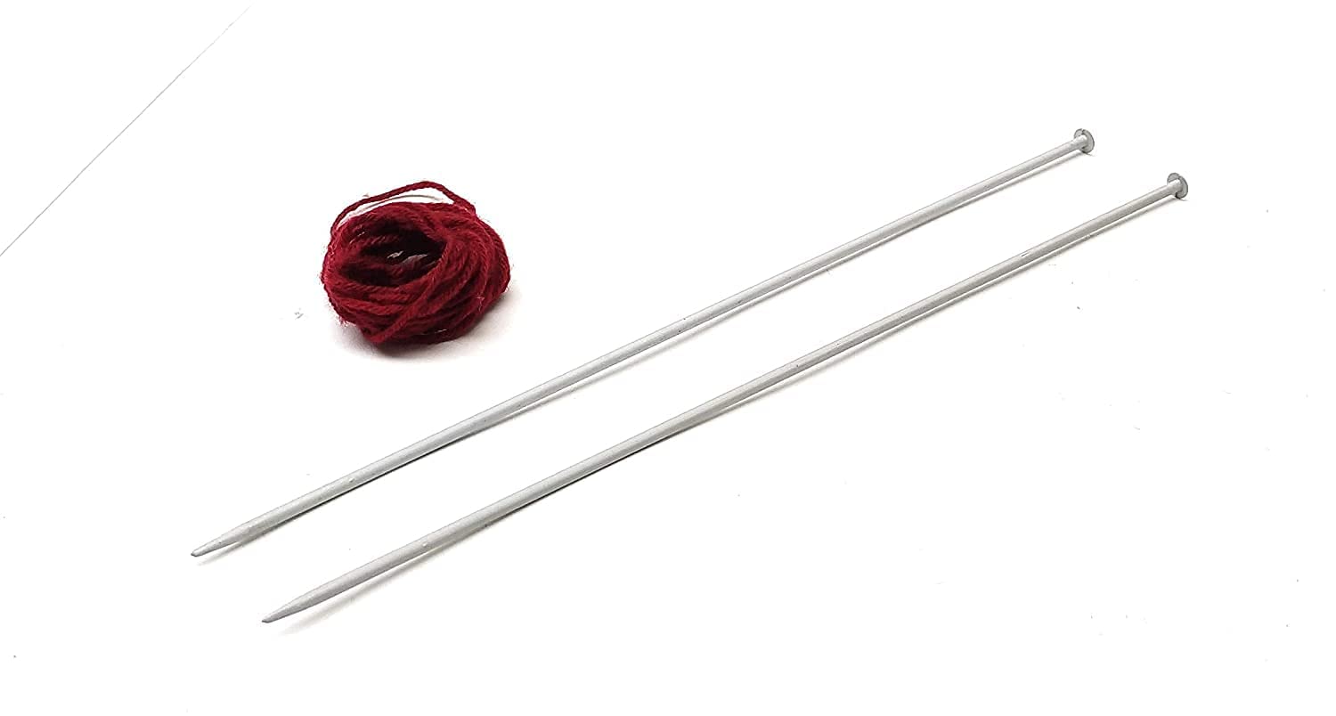Aluminium Knitting Needle - No 10, Dia - 3.50Mm, Length - 25Cm, Pakki Salai Knitting Needle for Making Woolen Artefacts Sweaters, Doormat, Woolen Toys Set of 2 1