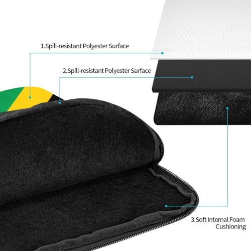 Flag Of Jamaica Laptop Sleeve Case 17 Inch Suitable For Notebook Computer Tablet Traveling Carrying Simple Case3