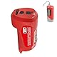 Upgrade M12 USB Power Source Ladegerät Adapter für Milwaukee 12V Akku, Typ-C Eingang, USB Ausgang & DC 12V Ausgang für 12V Heizmantel, Ersatz 48-59-1201 49-24-2310 (nur M12 Adapter)