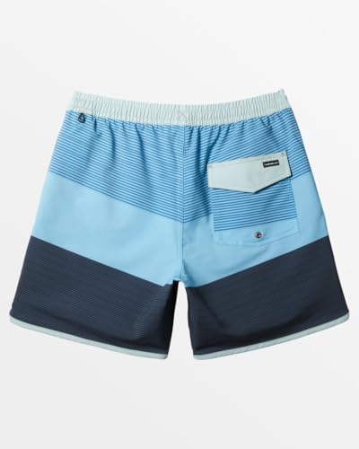 Quiksilver Men's Standard Surfsilk Tijuana 17Nb Elastic Waist Volley Swim Trunk, Alaskan Blue2