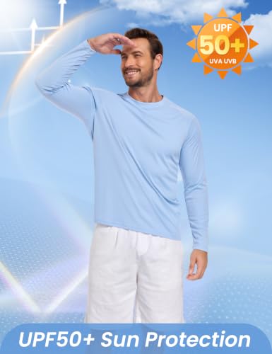 Image of MLYENX 7 Pack Long Sleeve Shirts for Men Sun Protection Quick Dry