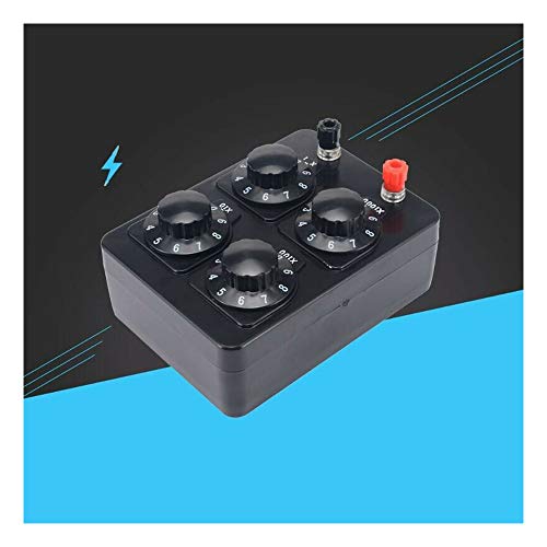 Acxico 1Pcs 0-9999 Ohm Simple Resistance Box Precision Variable Resistor For Physical Electricity Experiment Teaching