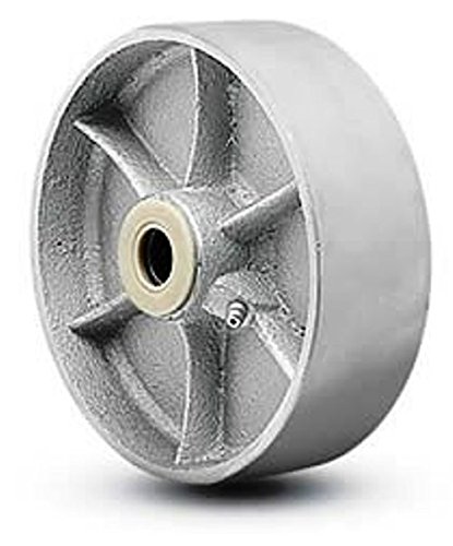 6" X 2" Cast Iron Wheel, 1,200 lbs Capacity, Roller Bearing, 2-3/16" Hub (6PCI620)