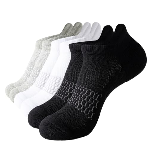 Image of Ankle Running Socks For Women, Athletic Wicking Thick Cushioned Low Cut With Tab Casual Sports Socks