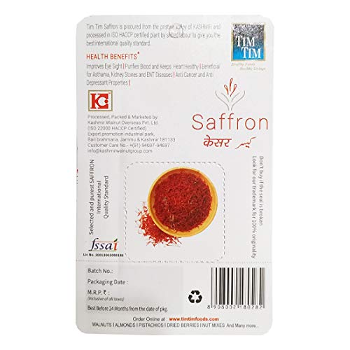 Image of TIM TIM Purest Saffron International Quality Standard Half Gram