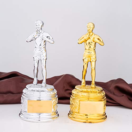 ULTNICE Troféu de árbitro de resina troféu de prata brinquedo de premiação de juiz de futebol com ba