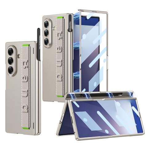 Coque Samsung Z Fold 7 grise avec charnière magnétique et film écran