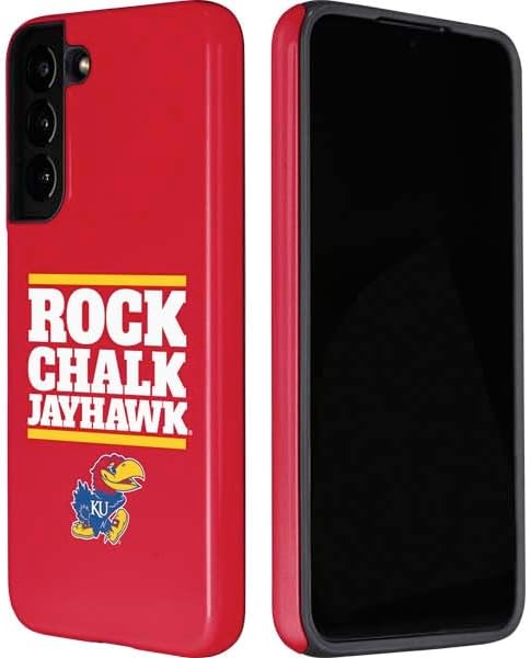 Skinit Pro Phone Case Compatible with Galaxy S22 - Officially Licensed University of Kansas Rock Chalk Jayhawk Design