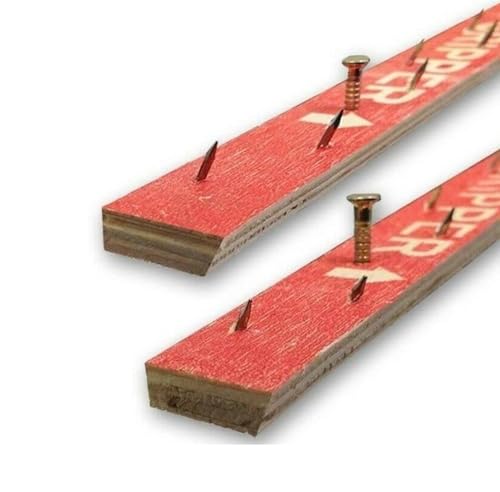 FloorPro Premium Carpet Gripper Rods - (40ft / 12metres) For Concrete or Wood Floors or Stairs - Dual Purpose - Gripper Strips For Underlay/Flooring - Easy DIY Packs