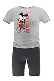 Mickey Mouse Herren Kurz Pyjama Schlafanzug