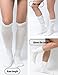 lykicool Slouch Socks for Women Knee High Scrunch Long Stacked Boot Socks, 3 Pairs (Size 5-10),3 Pairs White