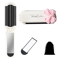 Amazon | MAGPIE 折りたたみブラシ 軽量 静電防止 ミラー付き