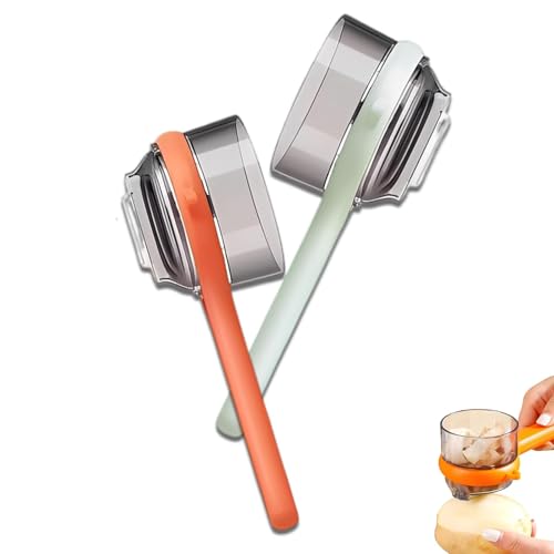 Nuovo 2026 con scatola di stoccaggio, sbucciatore speciale per frutta da cucina con sbucciatura rapida e pulita, sbucciatore in acciaio inossidabile a doppia faccia