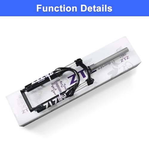 ZTZ 20 inch Folding Bike Suspension Fork-80mm Travel, 100mm Spacing Hub, 9mm QR, Crown Lockout Disc Brake Front Forks, Ideal for Folding Bike, BMX, Mountain Bike