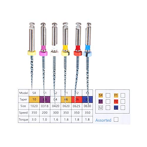 NSKI 6 limas rotativas Super NiTi Egine endodónticas en U de 25 mm para uso manual Endo