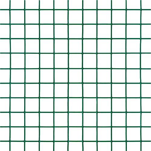 TENAX Plamet 20 Red Metálica Plastificada 0.5 x 5 m Verde, Malla Cuadrada de Alambre de Hierro Zincado y Plastificado 20x20 mm, para Cercados y Jaulas de Animales y Aplicaciones Agrícolas