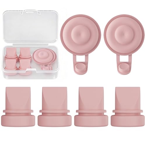 Image of Duckbill Valves & Silicone Diaphragm Replacement Parts Compatible with Momcozy M9 Wearable Breast Pump - BPA-Free Food-Grade Silicone Accessories (6 Pack: 4 Valves + 2 Diaphragms)