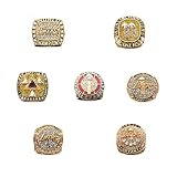 XiaKoMan 2020 Hall of Fame ring and LA 5 World Champions Replica rings set with Deluxe Wood Box and 2016 Retirement Commemorative Mamba Forever Ring (13)