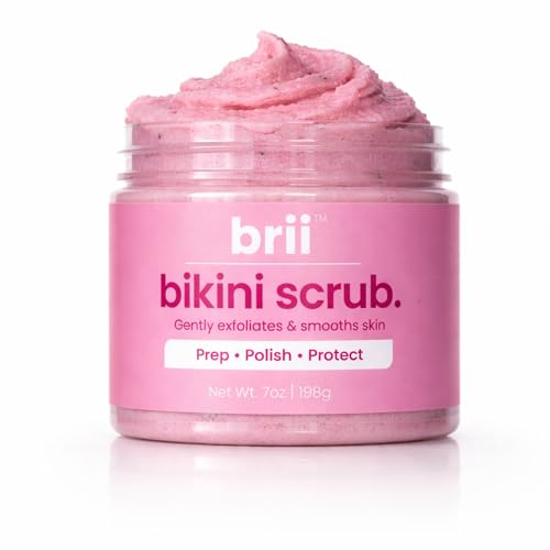 brii Exfoliating Pre Shave + Pre Wax Bikini Area Scrub For Skin Prone To Razor Bumps, Ingrown Hairs...