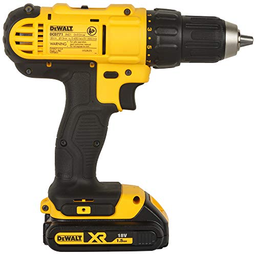 Image of DEWALT DCD771S2 18V 13mm XR Li-ion Cordless Compact Drill Machine Driver with 2x1.5 Ah Batteries included