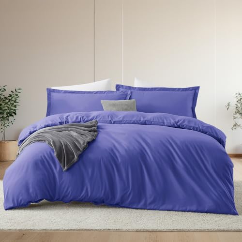 Hearth & Harbor 7 Piece Cal King Duvet Cover & Bed Sheet Set, Royal Blue