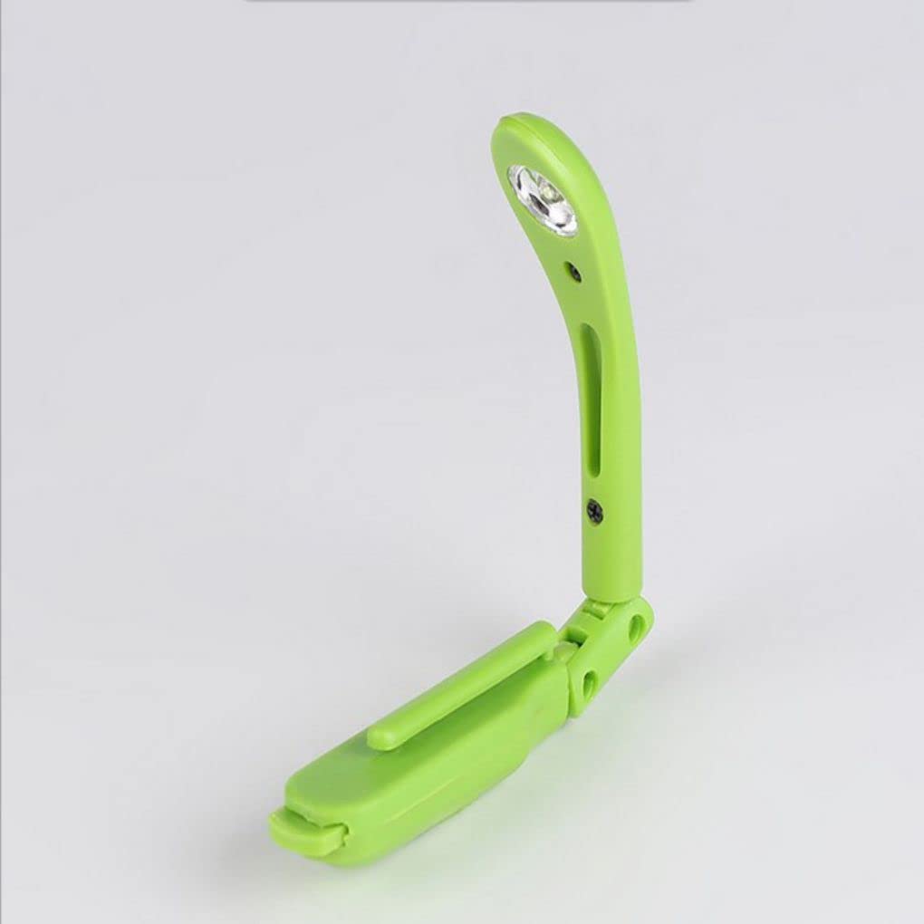 Ledtopia Green Book Reading Night Light Flexible Tiny Clip On Led Light Torch With Batteries Included (Green)