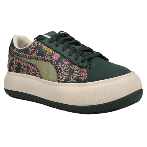 PUMA Womens Suede Mayu 2 Liberty Lace Up Sneakers Shoes Casual - Green2