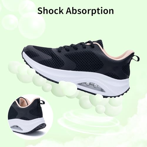 SURRAY Womens Walking Shoes with Arch Support, Plantar Fasciitis Comfortable Orthotic Tennis Sneakers Breathable for Foot and Heel Pain Relief US Size 6-114