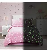 HOMBYS Juego de edredón que brilla en la oscuridad de 5 piezas individual/individual XL con sábanas, juegos de edredón de terciopelo de estrellas arcoíris rosa, edredón alternativo de plumón ultrasuave para HOMBYS Juego de edredón que brilla en la oscuridad de 5 piezas individual/individual XL con sábanas, juegos de edredón de terciopelo de estrellas arcoíris rosa, edredón alternativo de plumón ultrasuave para