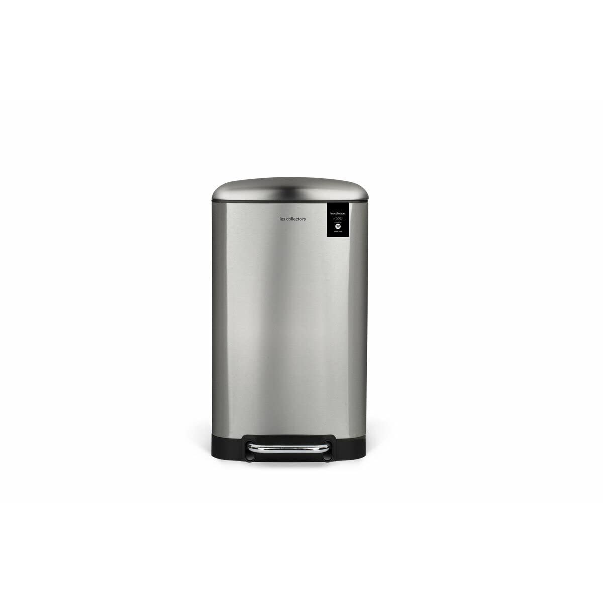 Les Collectors N°906 Pattumiera Per Raccolta Differenziata 60L - 2 Scomparti 30L, Acciaio Inox, Pedale, Chiusura Silenziosa - 4