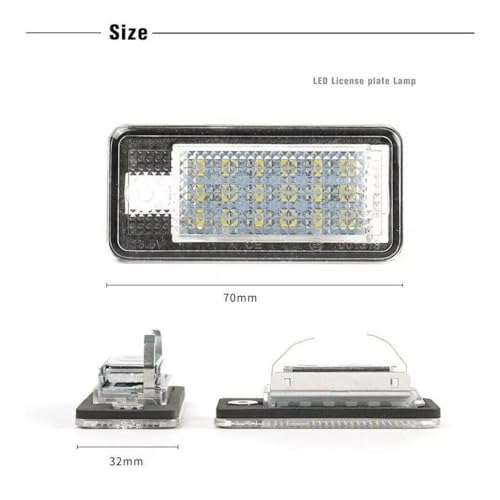 Piloto de matrícula de alta visibilidad con luz clara para Audi A4 B7 y A6 6
