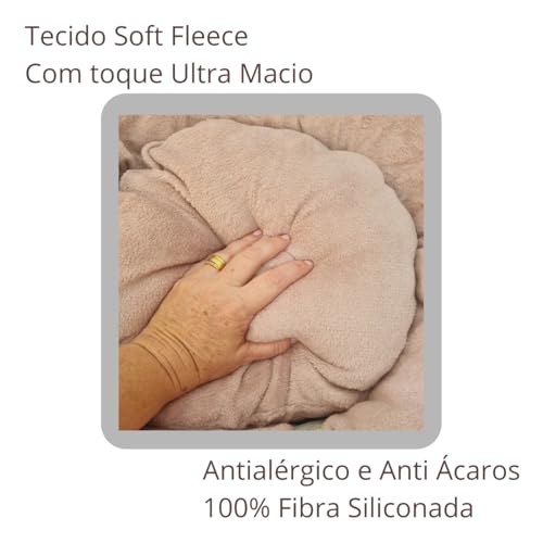 Cama Pet Nuvem Ninho Caminha Gato Cachorro Redonda Soft Tam 50x50cm (Rosê)