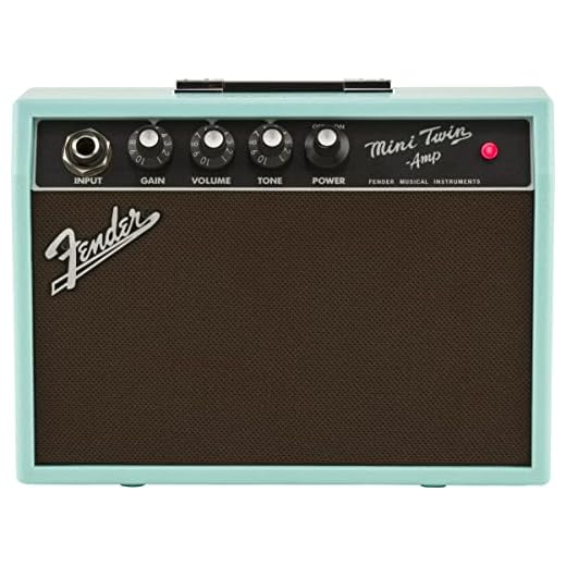 Fender Mini 65 Twin-Amp Electric Guitar Amplifier, Daphne Blue