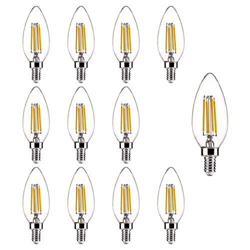 Alampever 12-Pack B11 Led Candelabra Bulbs, Dimmable Chandelier Light Bulbs With E12 Base, 2700K Soft White, High Cri (Cri80), 4.5W (60W Equivalent), 450Lm #TOP21