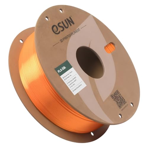 Image of eSUN 1.75mm Silk PLA 3D Printing Filament Orange | Premium Silk PLA Filament for FDM 3D Printer with 1KG Net Weight Spool