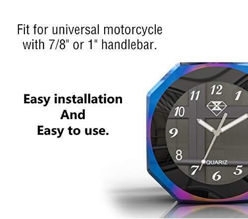 Motorrad Uhr ZYTC wasserdichte Uhr in schwarz, blau und rot