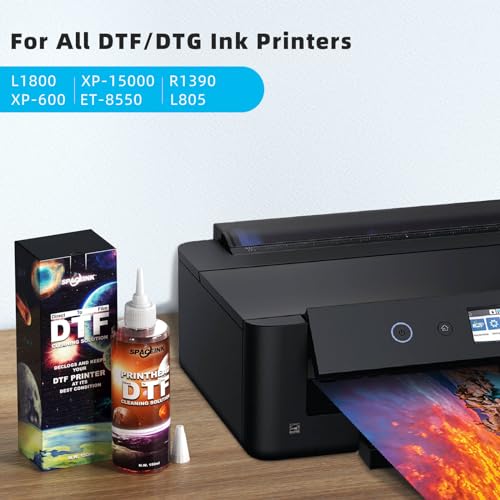 Spaceink Solução de limpeza DTF de 150 ml para impressora de tinta Epson L805 XP15000 L1800 8550 R13