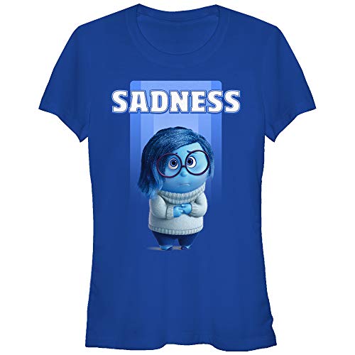 Disney Juniors Inside Out Sadness Portrait T-Shirt - Royal Blue - Medium