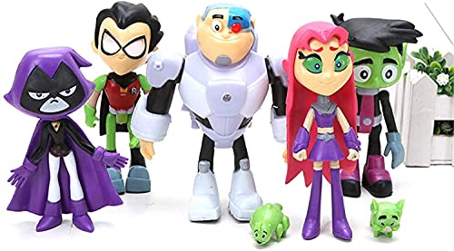 STORMGYRO 7pcs Teen Titans Go Robin Cyborg Beast