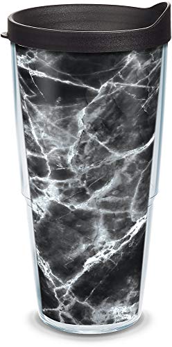 Tervis Black Marble Made In Usa Double Walled Insulated Tumbler Travel Cup Keeps Drinks Cold & Hot, 24Oz, Classic #TOP11