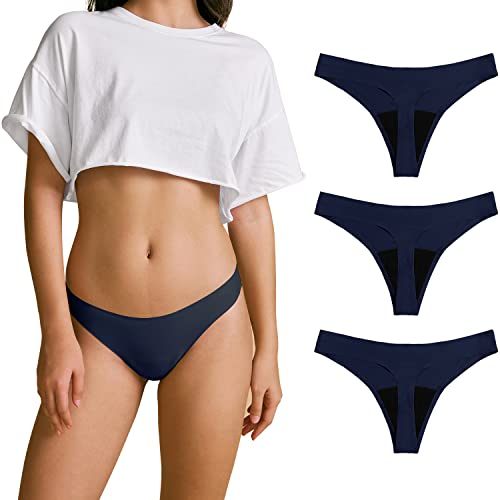 Image of SHARICCA Women Postpartum Period Thongs 4 Layers Leakproof Underwear Panties for teen ladies Multipack