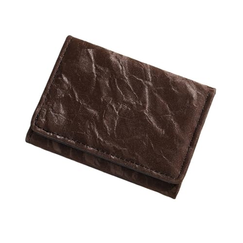 Three Fold Wallet, Fashionable Student Coin Purse, Versatile Wallet and Card Holder(Brown)