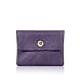 Montte Di Jinne - Porte-monnaie en cuir souple texturé italien pour femme, violet