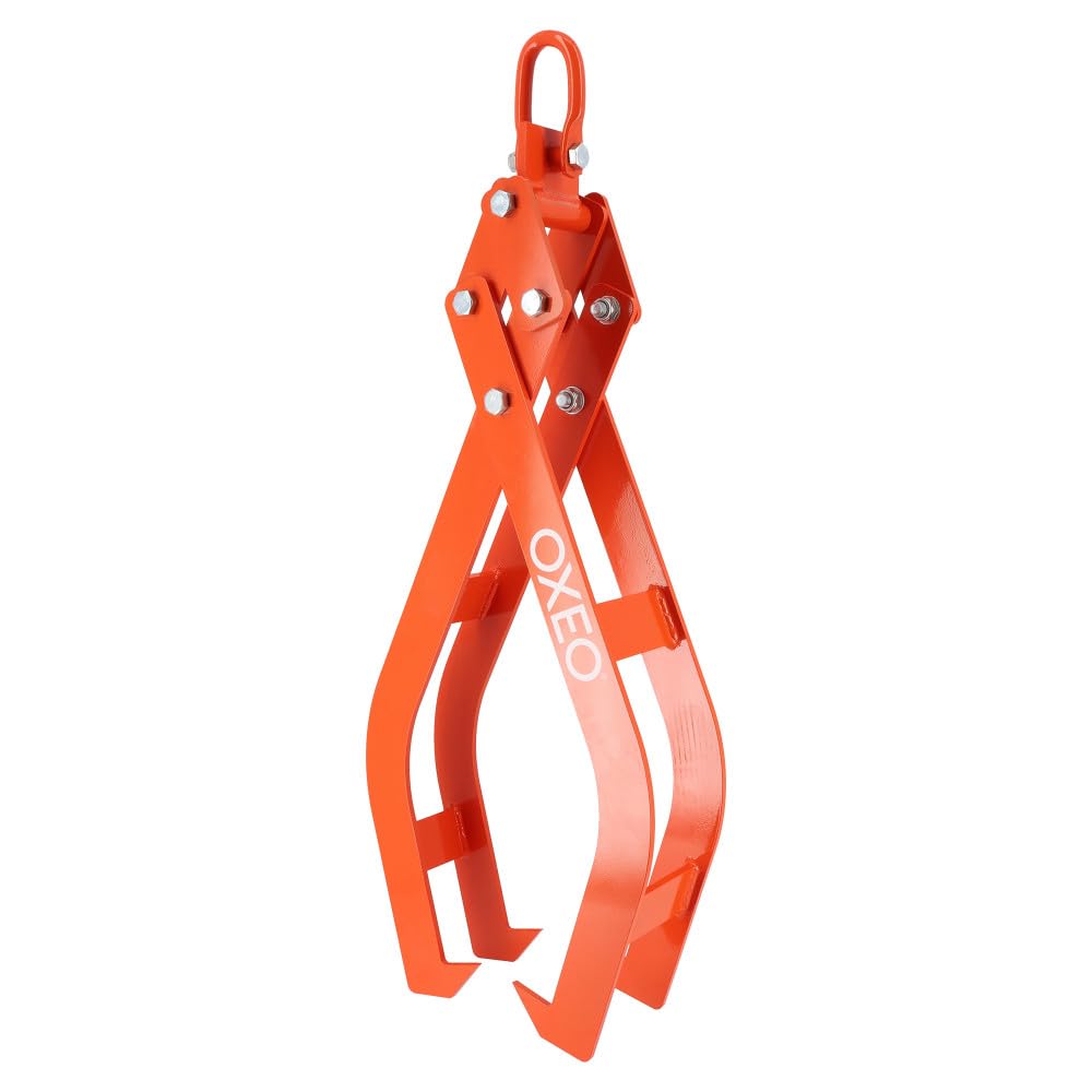 Oxeo Pince forestière Double capacité 1500 kg - pour Troncs Max 100cm - Pince de Levage 4 mandrins de Serrage - Force 1,5 tonnes